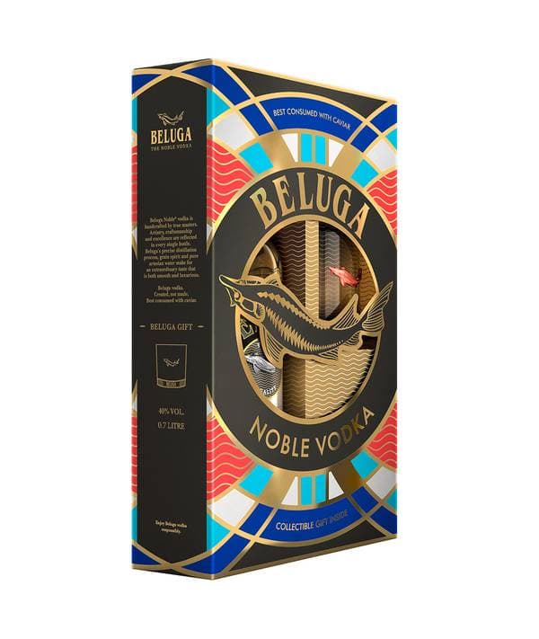 Beluga Noble Rocks Gift Box 40,0% 0,7 l - náhled 2