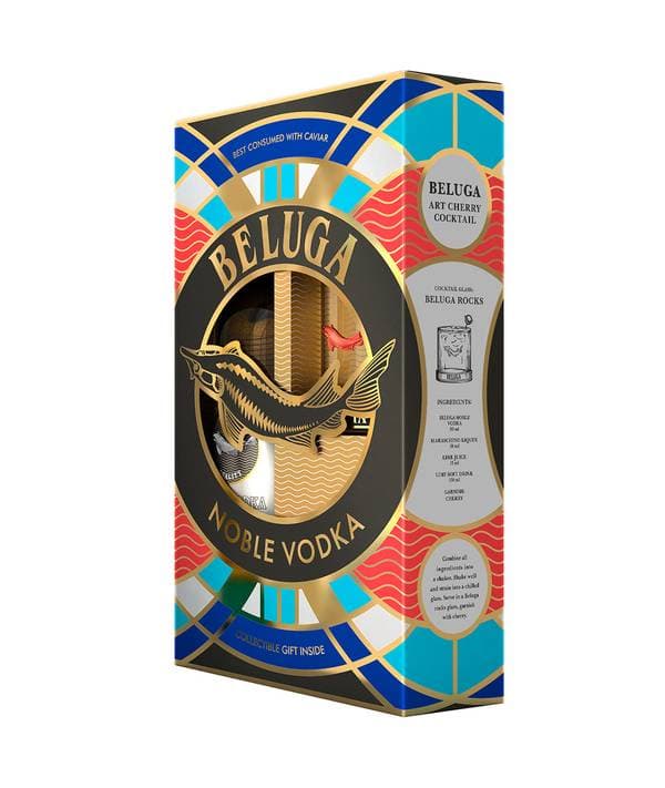 Beluga Noble Rocks Gift Box 40,0% 0,7 l - náhled 3