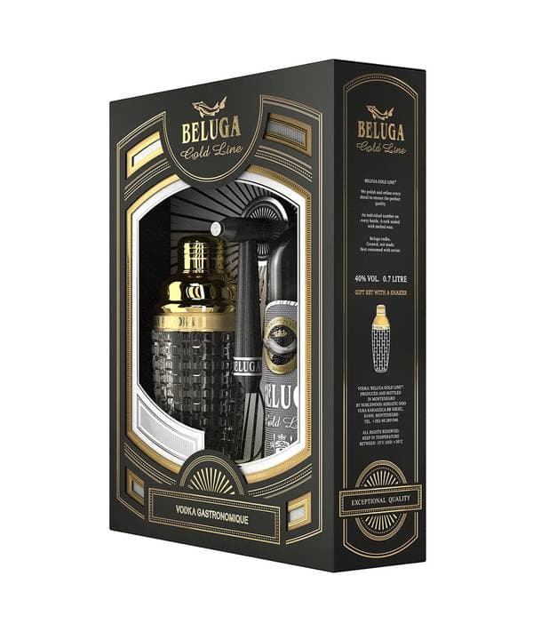 Beluga Gold Line Shaker Gift Box 40,0% 0,7 l - náhled 3